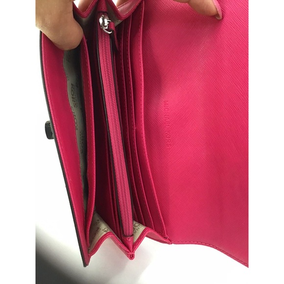 Michael Kors Leather Long Bifold Wallet in Dark pink for Women - Picture 11 of 14